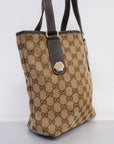 GCCI 153361 Women's GG Canvas Tote Bag Beige,Brown
