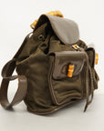 GCCI Bamboo Rucksack 003 2058 0016 5 Women's Nylon Backpack Brown