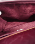 GCCI GG Canvas Shoulder Bag 001 106 0466 Women's Leather Bordeaux