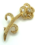 CHRISTIAN D1OR brooch rhinestone gold accessories ladies