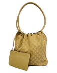 GCCI 90644 Women's GG Canvas Shoulder Bag Beige