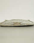 GCCI Interlocking G167732 Women's Leather Shoulder Bag Silver