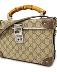 GCCI Bamboo 2WAY Bag 533623 Women's GG Supreme,Leather Handbag,Shoulder