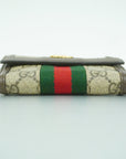 GCCI Ophidia Bi-fold Wallet Gold Metal Fittings 523173 Women's GG Supreme