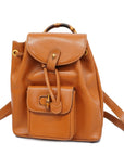 GCCI Bamboo Rucksack 003 1705 0030 Women's Leather Backpack Brown