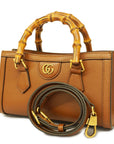 GCCI Bamboo 2way Bag Diana 735153 Women's Handbag,Shoulder Bag Brown