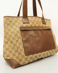 GCCI GG Canvas Tote Bag 019 0426 Women's Tote Bag Beige,Brown