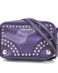 PRD Crossbody Shoulder Bag Leather Purple Ladies