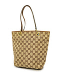 GCCI GG Canvas Handbag 002 1099 Women's Leather Handbag Beige,Brown