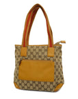 GCCI GG Canvas 019 0402 Women's Leather Tote Bag Beige