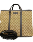 GCCI GG Canvas 2way Bag 449169 GG Canvas Handbag,Shoulder Bag Beige,Brown