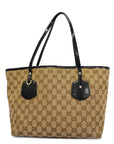 GCCI GG Canvas Tote Bag 211976 Women's Canvas Tote Bag Beige,Black