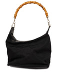 GCCI Bamboo Handbag 000 0531 Women's Nylon Black