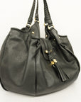 GCCI Marrakech 257029 Women's Leather Shoulder Bag Black