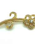 CHRISTIAN D1OR brooch rhinestone gold accessories ladies