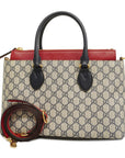 GCCI 2way Bag 409534 Women's GG Supreme Handbag,Shoulder Bag Navy,Red