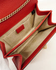 GCCI Interlocking G 510304 Women's Leather Shoulder Bag Red Color