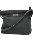 GCCI GG Nylon 314529 Nylon,Leather Shoulder Bag Black