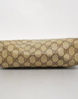 GCCI 156 01 045 Women's GG Supreme Clutch Bag Beige