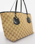 GCCI GG Canvas Tote Bag 211976 Women's Canvas Tote Bag Beige,Black