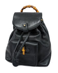 GCCI Bamboo Rucksack 003 2058 0030 Women's Leather Backpack Black