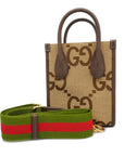 GCCI 2way Bag Jumbo GG 699406 Women's Canvas,Leather Handbag,Shoulder Bag