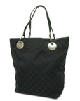 GCCI GG Canvas120836 Women's Leather Handbag,Tote Bag Black