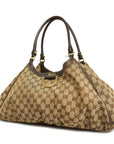 GCCI GG Canvas Abby 189835 Women's Tote Bag Beige,Brown
