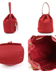 PRD Crossbody Shoulder Bag HandBag Nylon Red Ladies 1BH038