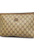 GCCI 156 01 045 Women's GG Supreme Clutch Bag Beige