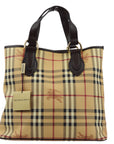 BBERRY Beige House Check Tote HandBag 172436