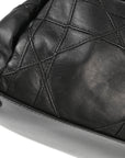 Christian D1OR Black Lambskin Bucket Handbag