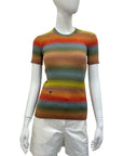 2020 D1ORaura 34 Green, Yellow, Orange, Blue, Brown Sweater in Wool, Silk
