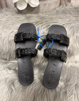 Black Sandals Luxury Designer GCCI