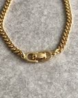 Christian D1OR CD Logo Rhinestone Bracelet Gold Vintage wxhykw