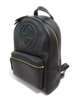 GCCI Backpack Interlocking G Rucksack Backpack Leather Black 536192