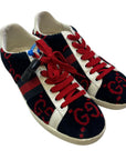 Blue & Red Shoes Luxury Designer GCCI, Size 6