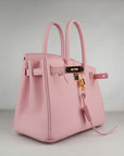 HMS Birkin 30cm Togo Leather Handbags Pink Golden