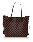 Brown LV Damier Ebene Neverfull MM Tote Bag