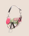 CHRISTIAN D1OR 2003 SILK PATCHWORK SADDLE BAG