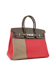HMS Limited Edition Tricolour Rose Jaipur, Argile and Etoupe Birkin 35.