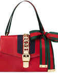 (WMNS) GCCI Sylvie SeriesGold Chain Single Shoulder Bag Small Red 524405-CVLEG-8604