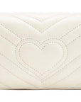 (WMNS) GCCI Silver GG Marmont Leather Tote Bag 'White' 476433-DSVRT-9022