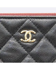 A82552 Black Caviar Classic Large CC Gold Logo Clutch CH