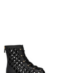 CHRISTIAN D1OR Cage Sandals Leather Black