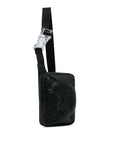 Black LV Monogram A4 Lambskin Puffer Asymmetrical Sling Bag