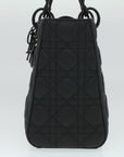 CHRISTIAN D1OR Canage Lady D1OR Hand Bag Calfskin Black M0566SLOI Auth 36776A