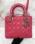 Cannage Lambskin Lady D1OR Medium in Red
