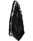 (WMNS) GCCI Horsebit 1955 Retro Gold buckle Leather Drawstring Shoulder Messenger Bag Black 602089-1IV0G-1000