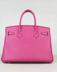 HMS Birkin 30cm Togo Leather Handbags Peach Golden